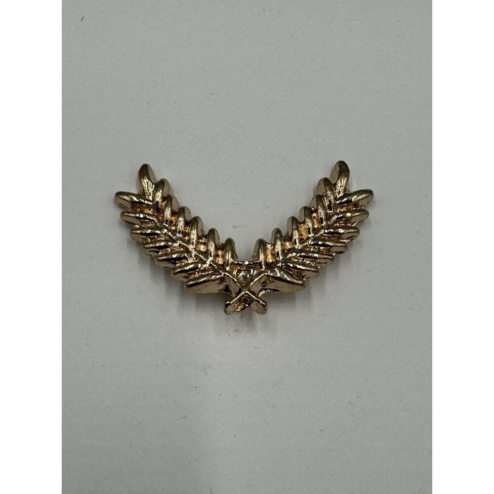 Crossed‎ Vines Gold Colored Lapel Pin Brooch